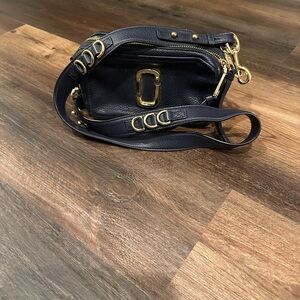 Marc Jacobs Black Leather Snapshot Crossbody Bag